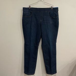 NWT Terra Sky Mid Rise Tummy Control Straight Pull On Jeans